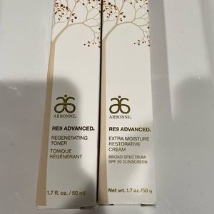 Arbonne RE9 toner & day cream